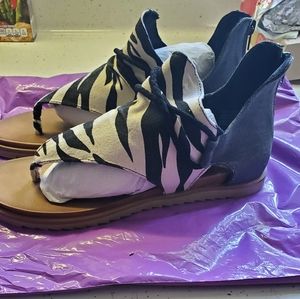 sparta snakeskin sandals